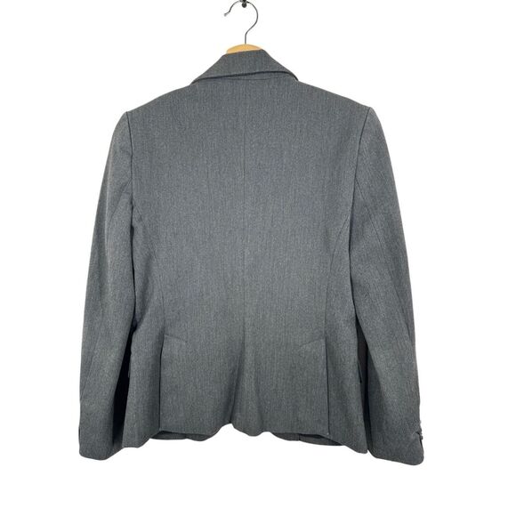Express Gray Long Sleeve Blazer Jacket Size 6 Single Button Career Formal - Picture 10 of 11